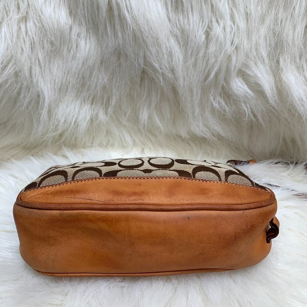 COACH Vintage Y2K Khaki/Tan Signature Demi Bag Wristlet Only (READ) Purse #6094 - Picture 4 of 16